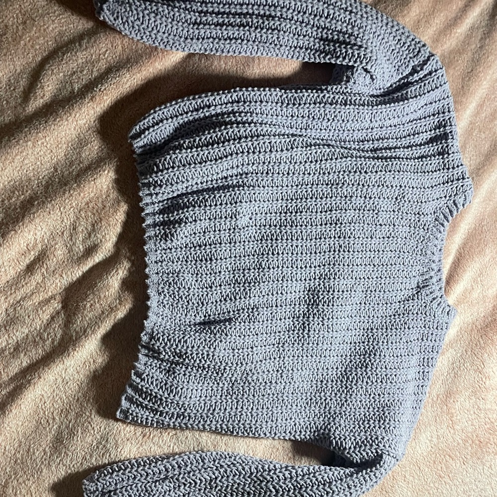 Forever 21 crochet sweater pastel purple